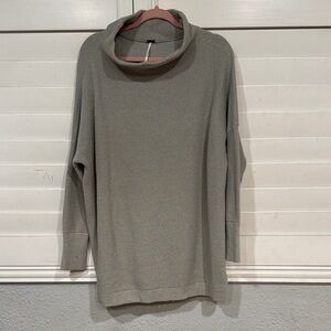 Free People Olive Cowl Neck Sweater
